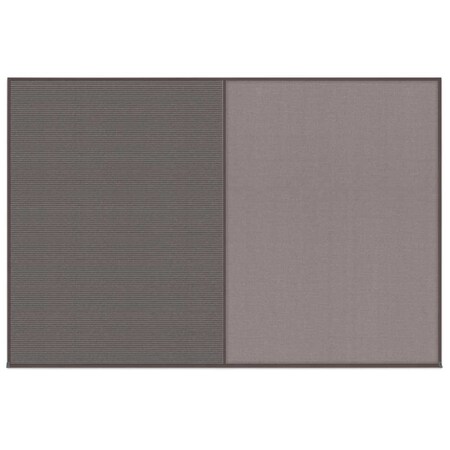United Visual Products Enclosed Corkboard, 1 Door, 72"x48", 4" Fra UV3405-SATIN-COBACC